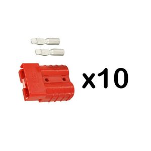 RED Anderson Plug 50 Amp Power Connector GENUINE Ten Pack Car Camper Caravan