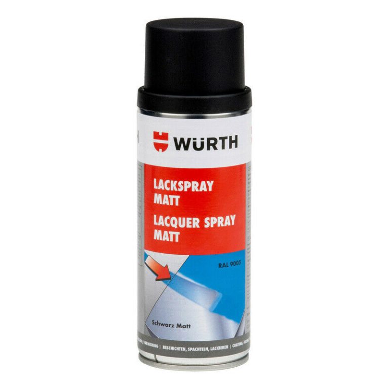 Wurth Matt Black 400ml Spray can Chassis Black Automotive Paint RAL9005