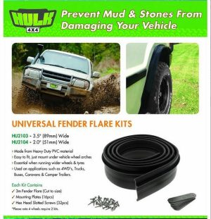 HULK 4X4 51MM WHEEL ARCH FLARE Inc Mounting kit ( 3MTR) HEAVY DUTY RUBBER, 4WD - Image 3