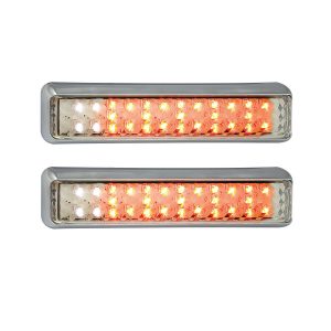 LED Bullbar Indicator & Parker Light Clear Lens PAIR 200CAW  LED AUTO LAMPS 12v