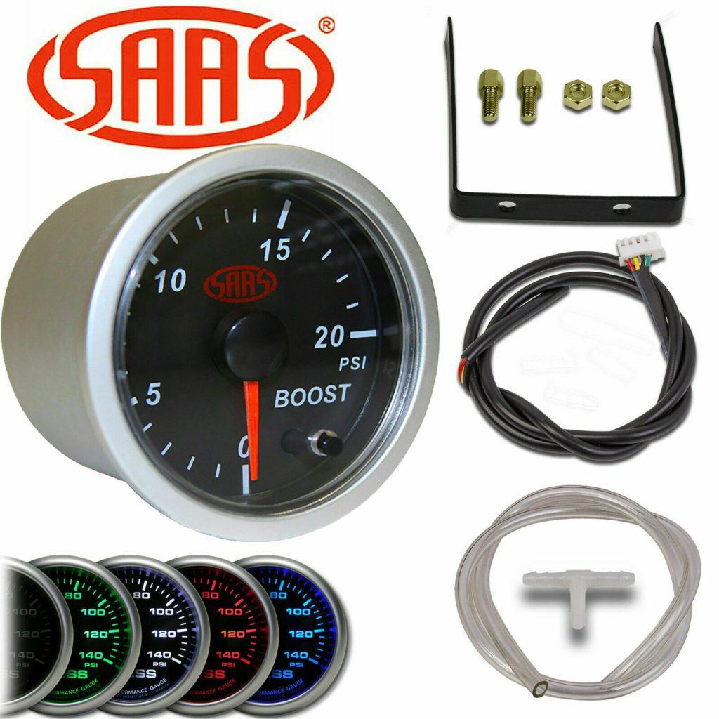 SAAS 52MM TURBO BOOST PRESSURE GAUGE DIESEL & EGT EXHAUST GAS
