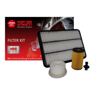 SAKURA Filter Kit Oil Air Fuel Landcruiser VDJ76 VDJ78 VDJ79 1VD-FTV TD V8