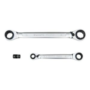 WURTH Double ring ratchet spanner set 3-piece set covers the 8 most common sizes