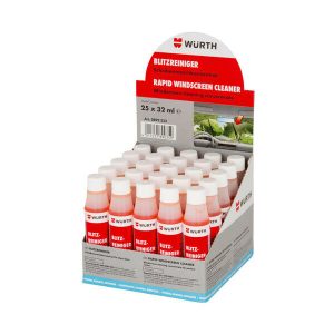 WURTH Premium Windscreen Washer Bottle Additive, Cleaner, Treatment. 25 x 32ml