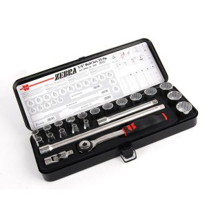 Wurth 3/8" Multi Socket Set Metric Imperial Square External Torx 22 Piece 6-22mm