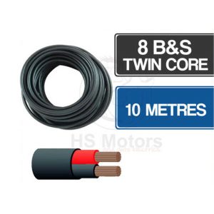 8 B&S Twin Core Cable 10 Metre Length