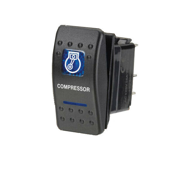 Air Compressor Rocker Switch Carling Style, Illuminated, Sealed 4x4