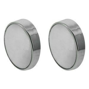 Blindspot Mirror for Towing 75mm Chrome Pair 360 Degree Rotatable Self Adhesive