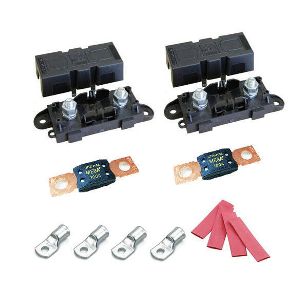 Mega Fuse Holder Kit 100 Amp for Dual Battery, Invertors, Sound Systems