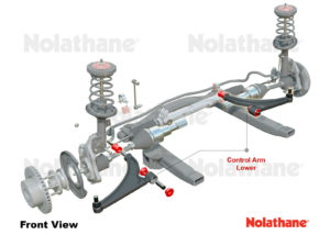 NOLATHANE 45940R FRONT CONTROL ARM LOWER ARM ASSEMBLY SUITS MAZDA 3 BK 03-09 - Image 4
