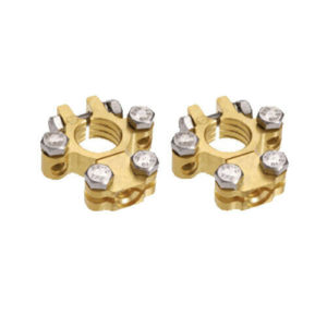 Projecta Battery Terminal Clamp Saddle Pair Brass Positive & Negative BT620