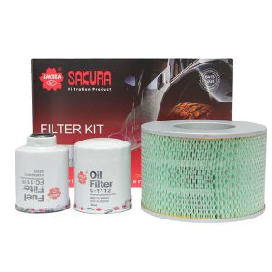 SAKURA Filter Kit Oil Air Fuel Landcruiser HDJ78 HDJ79 1HD-FTE 11/2001 - 06/2007