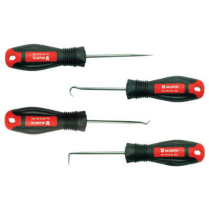 Wurth 4 Piece Pick & Hook Set 258mm for O-Rings, Seals, Bushes and Split Pins