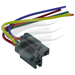 Pre Wired 4/5 Pin Automotive Relay Mounting Base Socket Holder suits- 40Amp