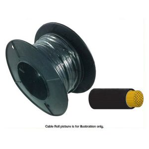 Cable Single Core 5mm BLACK 30 amp - 30 Metre Roll - Automotive applications
