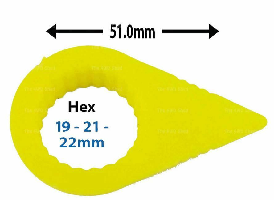 Loose Wheel Lug Nut Indicators Yellow 1921mm Hex 51mm length 24