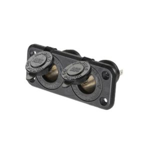NARVA Double Accessory Socket Flush Mount 4WD Caravan Heavy Duty 81027BL Twin