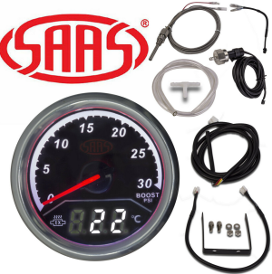 SAAS 2 IN 1 TURBO DIESEL BOOST & EXHAUST TEMP GAUGE 52MM EGT PYRO & FITTING KIT - Image 4
