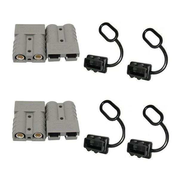 Anderson Plug 50 Amp Connector GENUINE Four Pack with Covers Car Camper