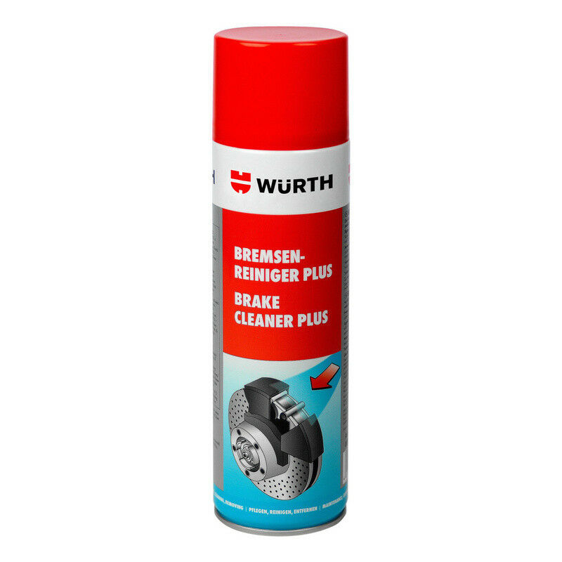 Wurth Brake Cleaner Plus 500ml Aerosol Can - Brake and Parts Cleaner 360 Degree - HS Autoparts