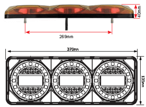 X1 LED AUTOLAMPS COMBO LIGHTS 4X4 4WD TRAILER CAMPERS UTE TRAY Maxilamp C3XRW - Image 4
